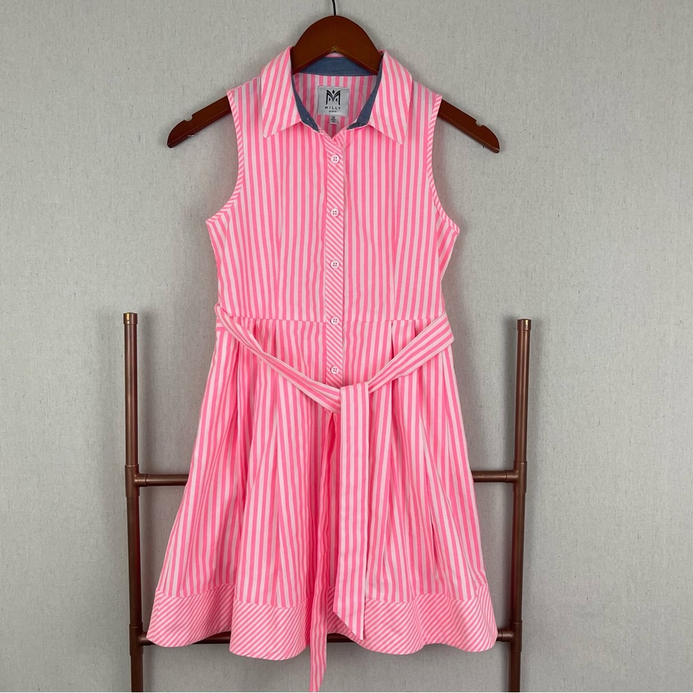 Milly Minis Sleeveless A-Line Shirtdress (Sz 12)